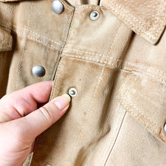 BLANK NYC Rodeo suede trucker crop jacket XXL - Picture 5 of 10